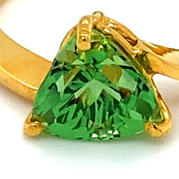 Tsavorite 2.49ct Solid 22K Yellow Gold Ring - Picture 6 of 6